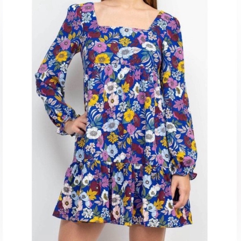 BCBGeneration Blue Floral Dress